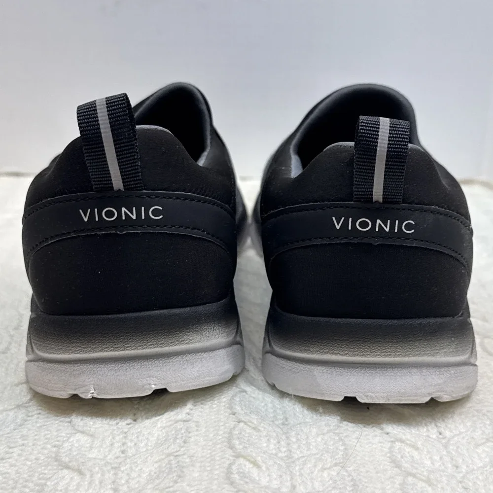Vionic Women's BRISK JADEN  Sneakers Arch Support SLIP ON 7.5 Black/grey EUC‎